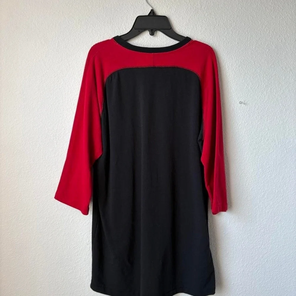 Jordan 23 True 3/4 sleeve raglan shirt Red Black Sz Large
